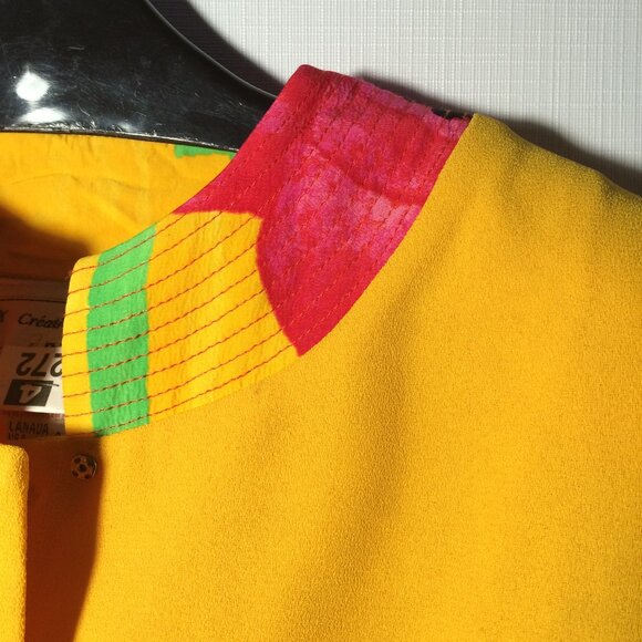 Vintage Joseph Ribkoff Womens Jacket Sz 8 Dark Yellow Button Closure Long Sleeve - Picture 5 of 8